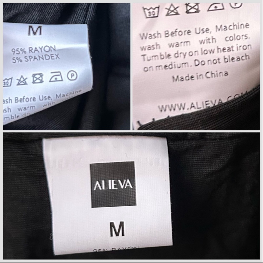 NWT Alieva DASHA One Shoulder MODERN MIDI Fitted DRESS in BLACK Sz M - Picture 13 of 15